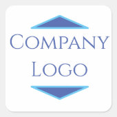 カスタム会社ロゴ スクエアシール (正面)