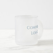 カスタム会社ロゴ フロストグラスマグカップ (正面右)