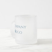 カスタム会社ロゴ フロストグラスマグカップ (正面左)