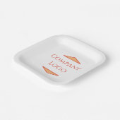 カスタム会社ロゴ ペーパープレート (傾斜あり)