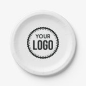 カスタム会社ロゴ ペーパープレート (正面)