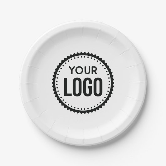 カスタム会社ロゴ ペーパープレート (正面)