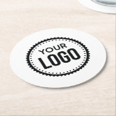 カスタム会社ロゴ ラウンドペーパーコースター (アングル)
