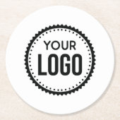 カスタム会社ロゴ ラウンドペーパーコースター (正面)