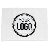 カスタム会社ロゴ ラージペーパーバッグ (正面)