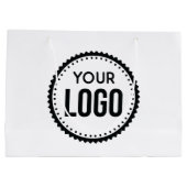 カスタム会社ロゴ ラージペーパーバッグ (裏面)