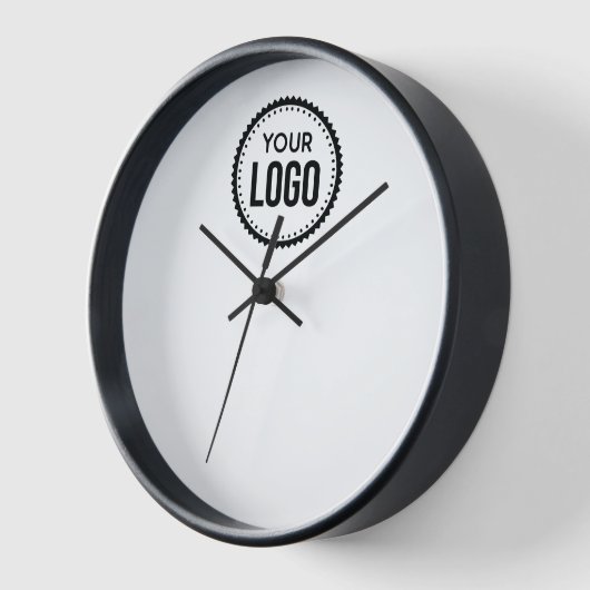 カスタム会社ロゴ 壁時計 (傾斜)