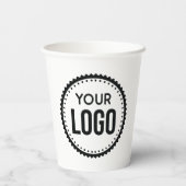 カスタム会社ロゴ 紙コップ (裏面)