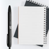 カスタム会社ロゴQRコードおよび文字シンプル 黒ボールペン