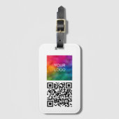 カスタム会社ロゴQRコード名テキストスキャン ラゲッジタグ (正面縦)