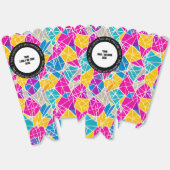 カスタム会社ロゴQRコード文字カラフル フェイバーボックス (見開き)