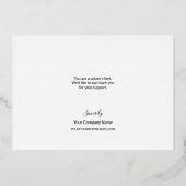 カスタム会社ロシンプルゴChic Marble金ゴールド 箔シーズンカード (裏面)