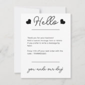 カスタム会社ロ企業のゴモダン会社 サンキューカード (正面)