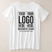 カスタム会社ロ企業のゴモダン会社 プラスサイズTシャツ (デザイン裏面)