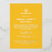 カスタム会社企業のイベントパーティー 箔招待状 (正面)