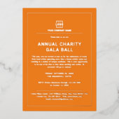 カスタム会社企業のイベントパーティー 箔招待状 (正面)