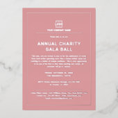 カスタム会社企業のイベントパーティー 箔招待状 (正面)