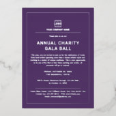 カスタム会社企業のイベントパーティー 箔招待状 (正面)