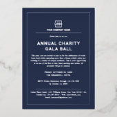 カスタム会社企業のイベントパーティー 箔招待状 (正面)