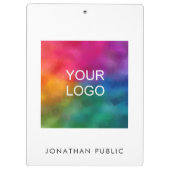 カスタム会社企業のロゴ追加文字 クリップボード (裏面)