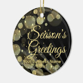 カスタム会社企業の金ゴールドブラック セラミックオーナメント (左)