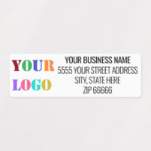 カスタム会社名の住所とロゴのラベル ラベル (デザイン2)