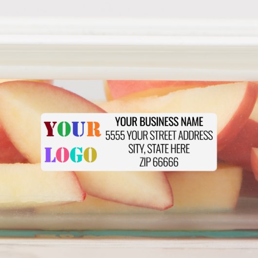 カスタム会社名の住所とロゴのラベル ラベル (貼付)