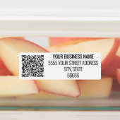 カスタム会社名の住所とQRコードラベル ラベル (貼付)