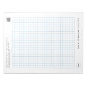 カスタム会社名ロゴQRコードスケッチグラフパッド ノートパッド (正面)