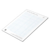 カスタム会社名ロゴQRコード描画グラフパッド ノートパッド (アングル)