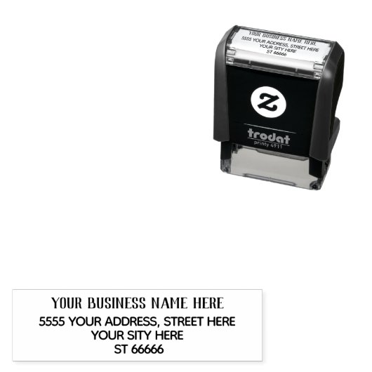 カスタム会社名住所自己手書きスタンプ セルフインキングスタンプ (インサイチュ)