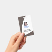 カスタム会社員フォトテックス茶色チョコレート バッジ (手持ち)