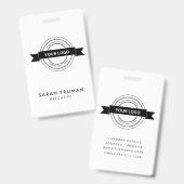 カスタム会社従業員カードのミニマリストとモダン バッジ (正面＆裏面)