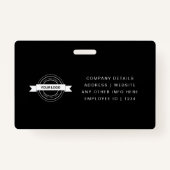 カスタム会社従業員カードのミニマリストとモダン バッジ (裏面)