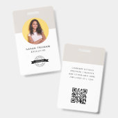 カスタム会社従業員カードのミニマリストとモダン バッジ (正面&裏面)