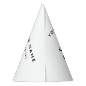 カスタム会社情報文字ビジネス紙パーティー帽子 パーティーハット (裏面)