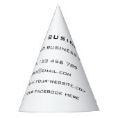 カスタム会社情報文字ビジネス紙パーティー帽子 パーティーハット (正面)