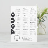 カスタム会社2024カレンダー白黒 プログラム (スタンド正面)