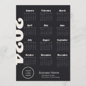 カスタム会社2024カレンダー白黒 プログラム (正面)