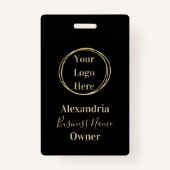 カスタム会社IDモダン従業員名 バッジ (正面)