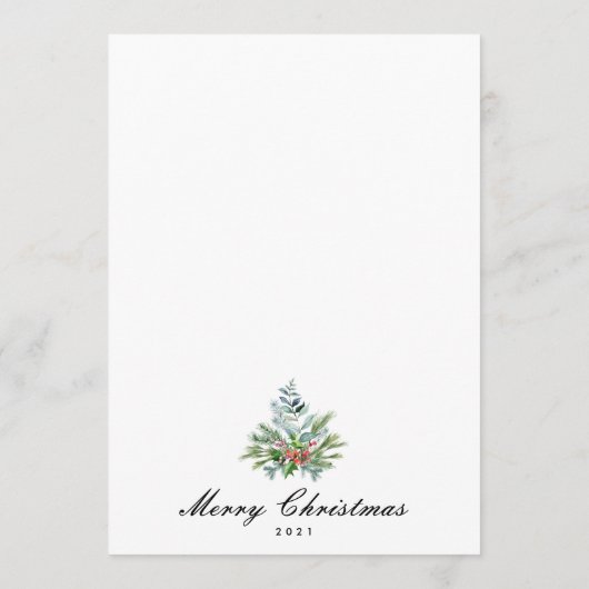 カスタム伝統的モダンフェスティバル シーズンカード (裏面)