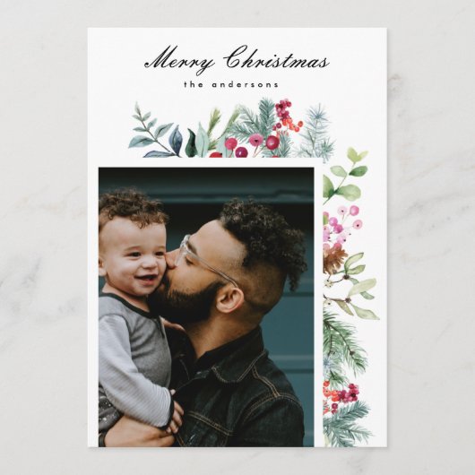 カスタム伝統的モダンフェスティバル シーズンカード (正面)