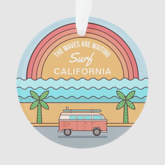 カスタム位置サーファーオーナメント オーナメント (正面)
