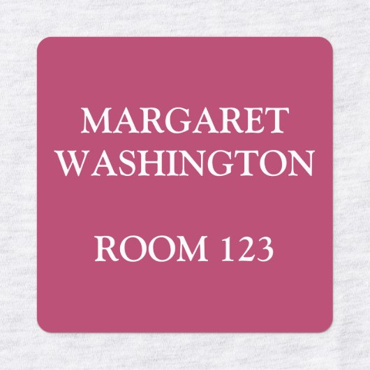 カスタム住宅用ホームピンクアイロン着 ラベル (デザイン2)