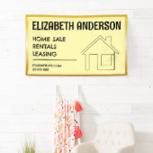 カスタム住宅販売営業レンタル及びリース 横断幕 (インサイチュ)