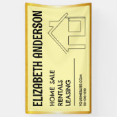 カスタム住宅販売営業レンタル及びリース 横断幕 (縦)