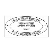 カスタム住所オーバルゴム印テンプレート ラバースタンプ (インプリント)