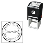 カスタム住所スタンプ、ウェディングスタンプ、「カステロ」 セルフインキングスタンプ (インサイチュ)