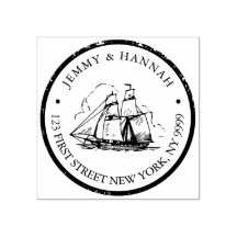 カスタム住所スタンプ、ウェディングスタンプ、出荷ゴムR