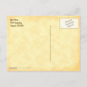 カスタム住所トロピカルビーチヴィンテージ絵葉書 ポストカード (裏面)